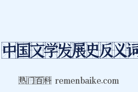 中国文学发展史反义词是什么意思的图片